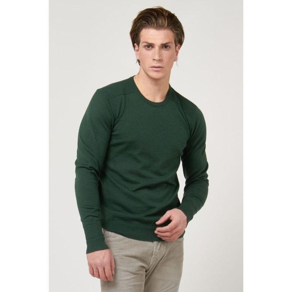 Gas Marabou Feather Embellished Sweatshirt Men Green Sweaters